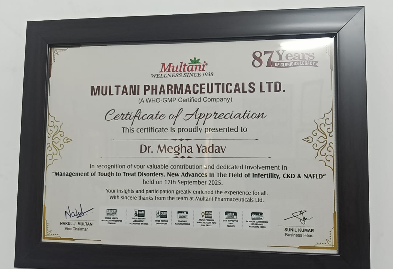 Best Ayurvedic Clinic Award certificate3
